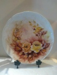 PRATO DE BOLO PINTADO A MÃO " PORCELANA SCHMIDT " MEDE 32,0 cm DIÂMETRO