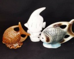 PEIXES ANTIGOS /  MARRON MEDE 14 x 15 cm  O BRANCO MEDE 18 x 12 cm  E O COLORIDO MEDE 16 x 19 cm