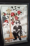 QUADRO ESPELHADO " CHARLES CHAPLIN " DIMENSÃO 50,0 x 33,0 cm LINDA PEÇA