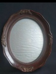 MOLDURA ANTIGA PARA QUADRO OU ESPELHO DETALHE EM LATO RELEVO NA MADEIRA DIMENSÃO  31,0 x 26,0 cm