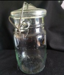 ANTIGO POTE DE CONSERVA 1,5 L VIDRO COM TRAVA PERFEITA