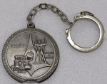 ANTIGO CHAVEIRO EM METAL PRATEADO - LEMBRANÇA DE BRASILIA PEÇA COM 34,0 mm