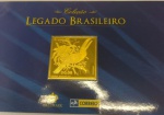 COLEÇÃO LEGADO BRASILEIRO ( SELO-LINGOTE ) EM BRONZE E BANHADO A OURO 24 QUILATES, DIMENSÃO 3,9 x 4,0 cm  TEMA " FAUNA BRASILEIRA - TUCANOS "