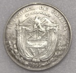 KM#19  ANTIGA MOEDA DE PRATA DO PANAMÁ 1/4 DE BALBOA ANO DE 1953 COMEMORATIVA " CINQUENTENÁRIO DA INDEPENDÊNCIA "  PRATA 900 /  6,2 g /  24,2 mm PEÇA EM EXCELENTE ESTADO DE CONSERVAÇÃO