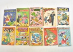 Old School - lote composto por 10 gibis antigos, entre eles: Almanaque do Recruta Zero, Superman em formatinho, Disney especial mascotes, Disney especial os vilões