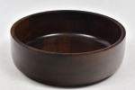 Tropic Art - Grande bowl em madeira nobre, design Jean Dobré, 1980. Apresenta imperceptivel restauro. Diam 26 cm