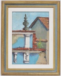 Casario, detalhe de sobrado, rua da Relação  Rio de Janeiro. OSE, assinado e datado CID  Monica Magalhães, 87   - S/M  38X27cm    C/M 54X43cm