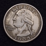 Moeda de prata one dollar, Washington 1865. Não garantimos a autenticidades desta moeda. Pt 22.9 grs