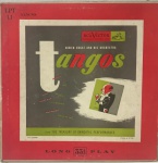 Disco em goma - laca 33 1/3 RPM - 10" - Xavier Cugat - Tangos - Made in U.S.A - possui riscos e necessita de limpeza