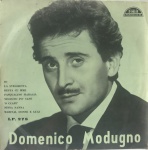 Disco em goma - laca 33 1/3 RPM - 10" - Domenico Modugno - possui riscos e arranhados - necessita de limpeza
