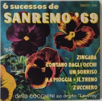 Compactor 7" 33 1/3 RPM - 6 sucessos de Sanremo - 69 Dino Cocchini -Possui riscos e necessita de limpeza