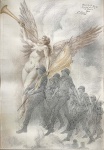 COGNAT, Estudo para Epopéia da F.E.B. - "A Glória" - desenho - 100x70 cm - acsd