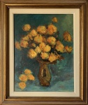 MARIO ZANINI, Flores - óleo sobre placa - 35x27 cm - acid