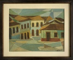 DJANIRA, Fachadas - óleo sobre tela - 40x50 cm - acid 1952