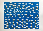 ANTONIO POTEIRO, Revoada Azul - serigrafia 51/120 - 70x100 cm (Póstuma - com relevo da Associação Antônio Poteiro)
