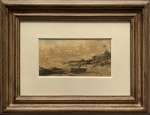 CASTAGNETO, Barcos - óleo sobre placa - 14x26 cm - acid 1896