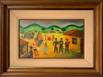 ANITA MALFATTI, Paisagem com figuras - óleo sobre tela - 24x30 cm - acid (Com documento da família)