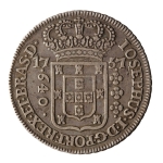 Brasil, 640 Réis, 1757B. Prata. AI P189; Lup 1A. IOSEPHUS. MBC. Ex. Coleção Vila Rica. Estimado R$ 1800,00 - 2200,00