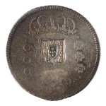 Brasil, 600 Réis, 1764R. Prata. AI P286; Var 4A. Com Carimbo de Escudete duplo. MBC. Ex. Coleção Vila Rica. Estimado R$ 2200,00 - 2600,00