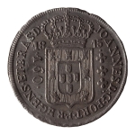 Brasil, 160 Réis, 1815R. Prata. AI P407. Bela pátina `elefante`. Sob. Ex. Coleção Vila Rica. Estimado R$ 1500,00 - 1800,00