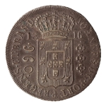 Brasil, 960 Réis, 1816R. Prata. AI P426a; Lup 24A. Reverso invertido. Muito bem cunhada e com uma bela pátina escura. Sob-. Ex. Coleção Vila Rica. Estimado R$ 1800,00 - 2400,00