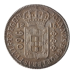 Brasil, 960 Réis, 1816R. Prata. AI P429; Lup 5A. Série Especial. Sobre 8R México 1807TH Carolus IIII. Belíssima moeda, muito bem cunhada e muito atrativa. Sob. Ex. Coleção Vila Rica. Estimado R$ 2000,00 - 3000,00
