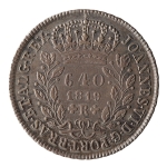 Brasil, 640 Réis, 1819R. Prata. AI P472; Lup 3A. Bem cunhada, bem centrada. Bela pátina. Sob. Ex. Coleção Vila Rica. Estimado R$ 4000,00 - 5000,00