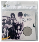 Inglaterra, 5 Libras, 2020. Cupro-Níquel. Sp# QN3. Rainha Elizabeth II. Comemorativa Banda Queen 5 pounds. FC. Estimado R$ 160,00 - 200,00
