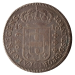 Brasil, 640 Réis, 1810B. Prata. AI P393. Bonita pátina. MBC. Estimado R$ 400,00 - 600,00