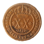 Brasil, XX Réis, 1812B. Cobre. AI C402. Sob. Estimado R$ 350,00 - 450,00