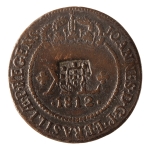 Brasil, XL Réis, 1812B. Cobre. AI C413. Com escudete. MBC+. Estimado R$ 250,00 - 350,00