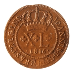 Brasil, XL Réis, 1816B. Cobre. AI C415. Sob-. Estimado R$ 300,00 - 400,00