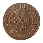 Brasil, X Réis, 1821R. Cobre. AI C503. Sob. Estimado R$ 250,00 - 300,00