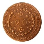 Brasil, 20 Réis, 1824R. Cobre. AI C580. Sob. Estimado R$ 250,00 - 300,00