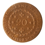 Brasil, 20 Réis, 1828R. Cobre. AI C584. MBC. Estimado R$ 50,00 - 100,00