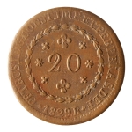 Brasil, 20 Réis, 1829R. Cobre. AI C585. MBC. Estimado R$ 50,00 - 100,00