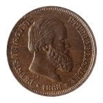 Brasil, 10 Réis, 1868. Bronze. AI B784. FC. Estimado R$ 200,00 - 250,00