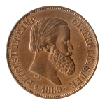 Brasil, 20 Réis, 1869. Bronze. AI B788. FC. Estimado R$ 100,00 - 150,00