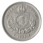 Brasil, 100 Réis, 1884. Cupro-Níquel. AI V014. Sob. Estimado R$ 300,00 - 400,00