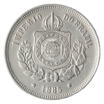 Brasil, 100 Réis, 1885. Cupro-Níquel. AI V015. Sob. Estimado R$ 250,00 - 300,00