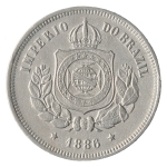 Brasil, 100 Réis, 1886. Cupro-Níquel. AI V028. Sob. Estimado R$ 250,00 - 350,00