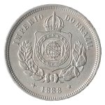 Brasil, 100 Réis, 1888. Cupro-Níquel. AI V030. Sob. Estimado R$ 250,00 - 300,00