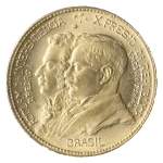 Brasil, 500 Réis, 1922. Bronze-Alumínio. AI V122. 1º Centenário da Independência. FC. Estimado R$ 100,00 - 150,00