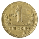 Brasil, 1 Cruzeiro, 1956. Bronze-Alumínio. AI V237. FC. Estimado R$ 350,00 - 450,00