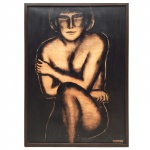 Farnese de Andrade (1926-1996). Nu Feminino. Nanquim sobre papel. Assinado, cid. 70 x 50 cm.