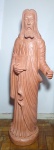 ARTE SACRA POPULAR BRASILEIRA - Zezinho de Tracunhaém - Grande escultura em barro cozido representando Moisés - Assinada e datada - PE- 1980 - Medida: 97 cm de altura