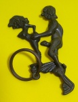 Curioso chaveiro erótico em metal com movimentos articulado representando cena erótica. Made in Taiwan.  Medindo: 7,5 X 4,5 cm.