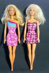 Linda e Colecionável Barbie - Mattel - Ano: 1993/2010 - Made Indonésia - Medida: 30 cm de comprimento.  Obs: As duas bonecas possuem marcas de mordidas nos braços - Conforme fotos - Vendidas no estado -