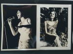 Elza Maria - 2 Antigas e Raras fotografias da cantora, compositora e atriz brasileira - Aos olhos do fotógrafo Edson Meirelles - Medida de cada fotografia: 24,5 x 18,5 cm.