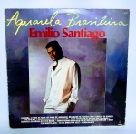 Disco de Vinil - Original - Aquarela Brasileira - Emílio Santiago - Ano:1988 - medida: 31 x 31 cm.